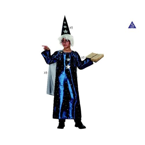 Deguisement Magician Enfant Bleu Avec Silver Star T-4