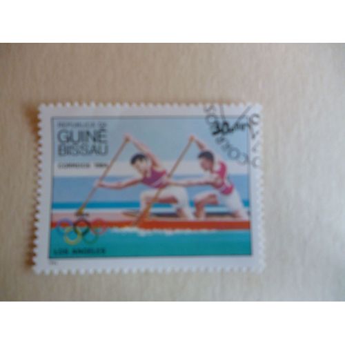 Timbre "Guiné Bissau :Jeux Olympiques De Los Angeles 1984 : Aviron".