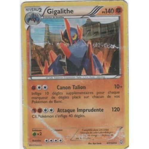 Carte Pokémon "Gigalithe" Pv140 Holo 67/124