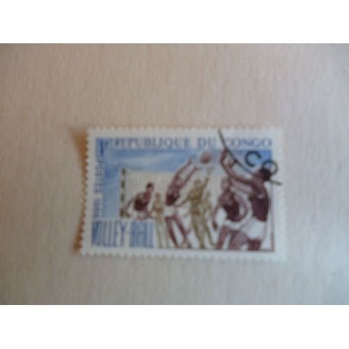 Timbre "Congo 1966 :Volley Ball".