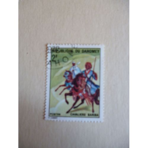 Timbre "Dahomey (Benin) :Cavaliers Bariba".