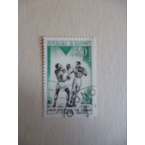 Timbre "Dahomey (Benin) : Jeux Sportifs De Dakar 1963 :Boxe".