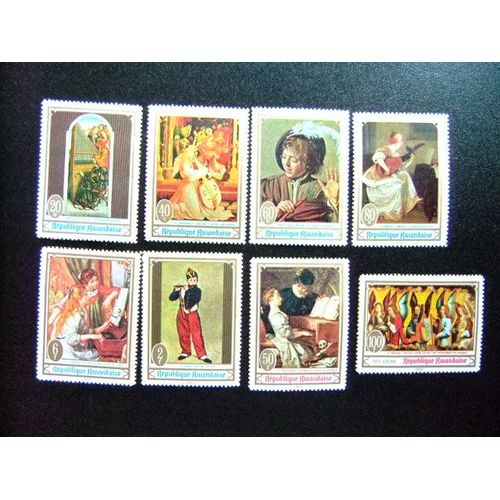  Republique Rwandaise - Rwanda - 1967 - Tableaux Divers (Musique)- Yvert & Tellier Nº 295 / 300 + Pa 6 / 7 ** Mnh