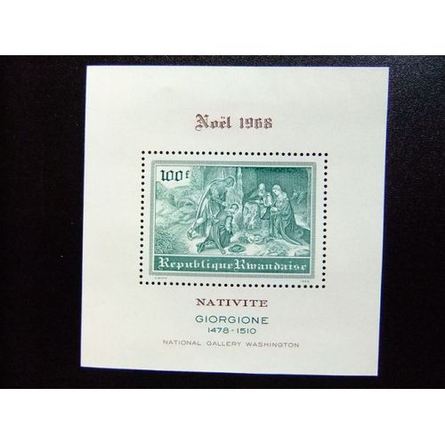  Republique Rwandaise - Rwanda - 1968 - La Nativite De Giorgio Da Castelfranco - Yvert & Tellier Nº Bloc 16 ** Mnh