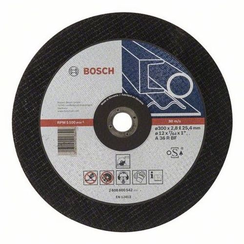 Disque EXPERT à tronçonner BOSCH à moyeu plat Spécial métaux 300X2.8X25.4 MM - 2608600542