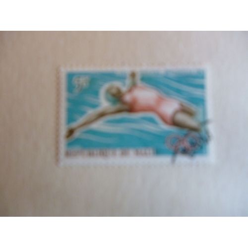 Timbre "Mali :Jeux Africains Brazzaville 1965 :Natation".