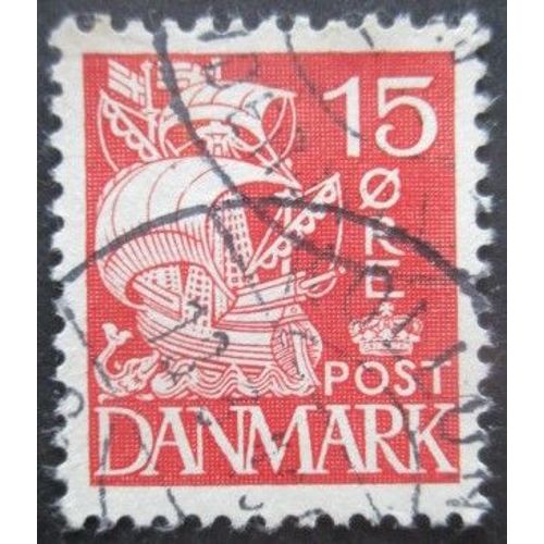 Danemark N°214 Fond Quadrillé Type Ii Oblitéré