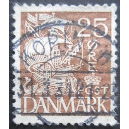 Danemark N°217 Fond Quadrillé Type I Oblitéré