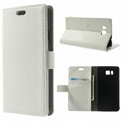 Galaxy Alpha : Coque Housse Cuir(Pu) Blanc Litchi