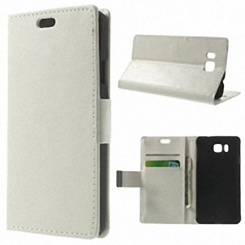 Galaxy Alpha : Coque Housse Cuir(Pu) Blanc Peau
