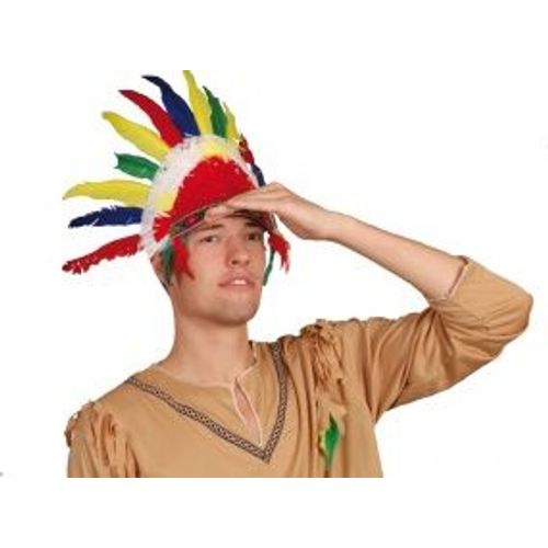 Coiffe Chef Indien Plumes Gm Luxe