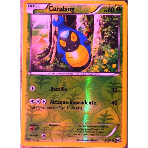 Carte Pokémon 9/108 Carabing Explorateurs Obscurs Neuf Fr