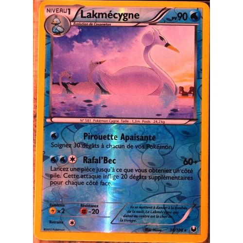 Carte Pokémon 36/108 Lakmécygne Explorateurs Obscurs Neuf Fr