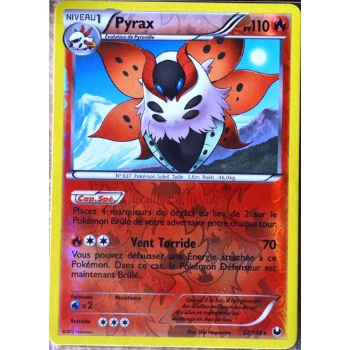 Carte Pokémon 22/108 Pyrax Explorateurs Obscurs Neuf Fr