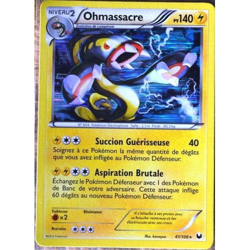 Carte Pokémon 47/108 Ohmassacre Série Explorateurs Obscurs Neuf Fr