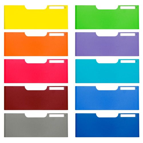 Exacompta Set De 10 Frontons A4 Taille Jumbo 50mm (Coloris Assortis) Classic