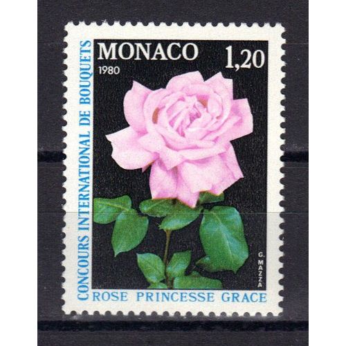 Monaco 1979 : Concours International De Bouquets, À Monte-Carlo : Rose Princesse Grâce - Timbre 1 F. 20 Neuf **