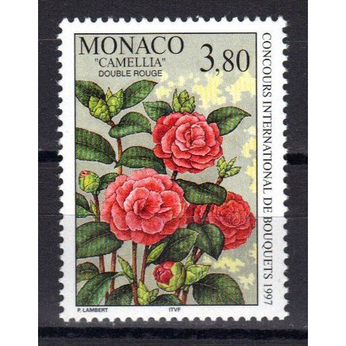 Monaco 1996 : 30è Concours International De Bouquets : "Camellia" Double Rouge - Timbre 3 F. 80 Neuf **