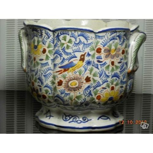 Ancien Cache Pot Delft 18°Siecles