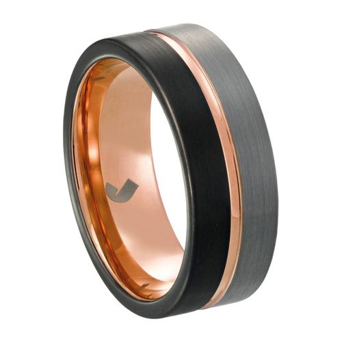 Bague Homme Jourdan Echo Tungstène Tricolore