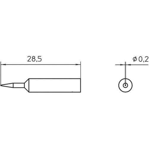 Panne à souder série XNT pour fers à souder WXP 65 XNT 1S forme ronde Taille des pannes Ø 0.20 mm Weller