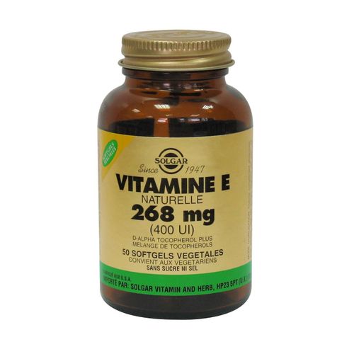 Solgar Vitamine E 268 Mg 50 Gélules Végétales 