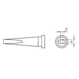 Panne de fer à souder forme burin longue, 3,2mm Weller LT-M