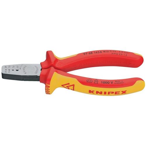 Pince à sertir VDE pour embouts de câble Knipex 97 68 145 A