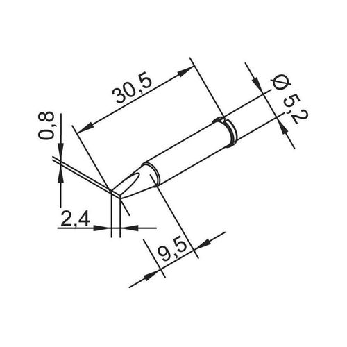 Panne de fer à souder 2,4mm burin Ersa 102 CD LF 24