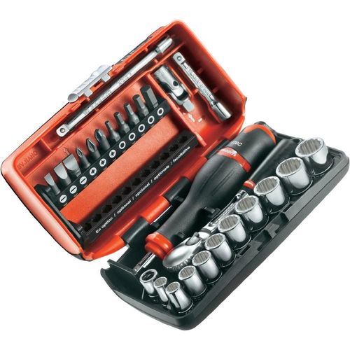 COFFRET COMPACT 1/4" 12 PANS AVEC CLIQUET ÉTANCHE