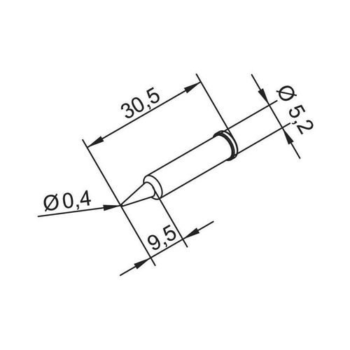 Panne de fer à souder 0,4mm pointue Ersa 102 PD LF 04