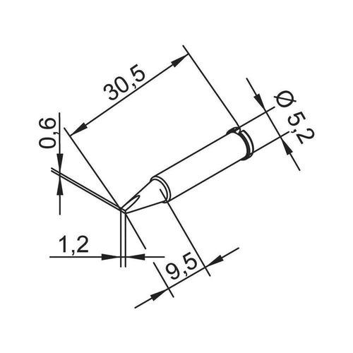 Panne de fer à souder 1,2mm burin Ersa 102 CD LF 12