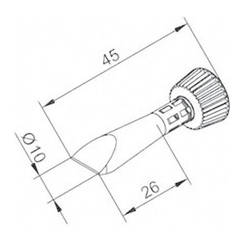 Panne de fer à souder longue durée conique ERSADUR 10mm de Ersa type 0102CDLF100C/SB