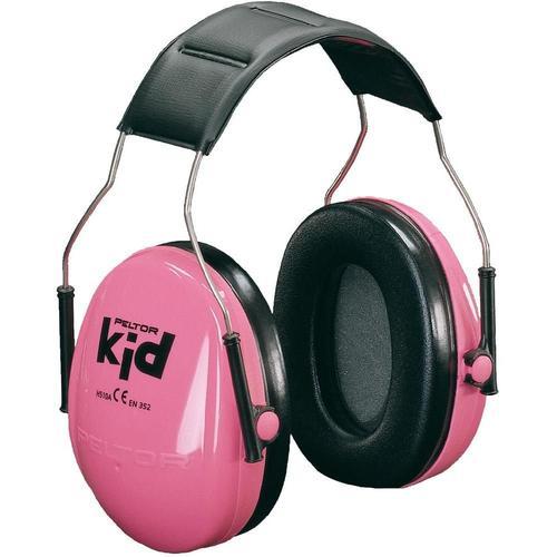 Casque anti-bruit pour enfants rose fluo atténuation Peltor Kid H510AK-442-RD