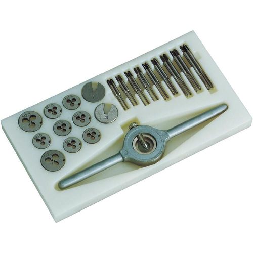 Coffret de tarauds et filières, 30 pièces HSS M1 à M2,5