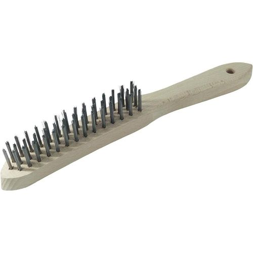 Brosse en fils d'acier laitonnés 4 rangées Brüder Mannesmann