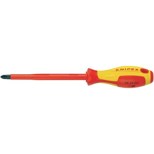 Tournevis pour vis à tête cruciforme PH3x150 VDE Knipex 98 24 03