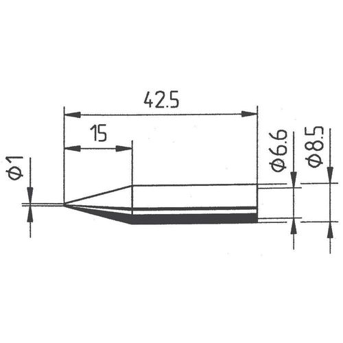 Panne de fer à souder pointue 1 mm Ersa 842 BD