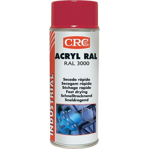 Peinture acrylique rouge feu 400 ml CRC RAL 3000
