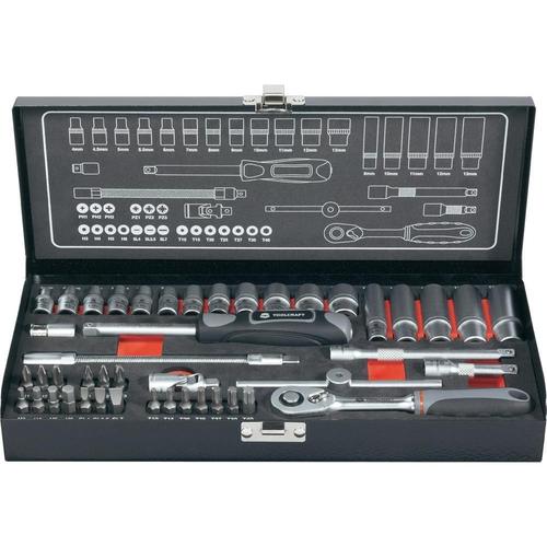 Coffret de vissage 45 pièces 6,3 mm (1/4") Toolcraft