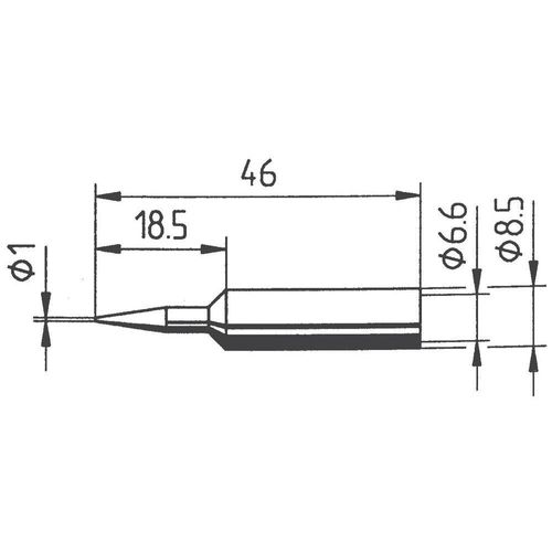 Panne de fer à souder longue durée Ø 1.0 mm ERSADUR Ersa 832 BD LF
