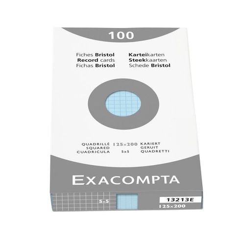 Exacompta Etui 100 F.Bristol Azur 148/210 5x5