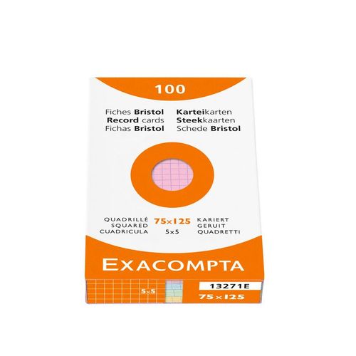 Exacompta Etui 100 F.Bristol Ass. 75/125 5x5