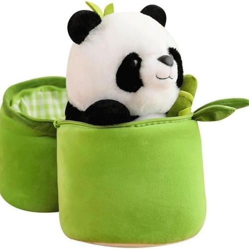Jouet En Peluche Panda En Bambou, Jouet En Peluche Panda En Bambou De 25 Cm, Chat En Peluche Doux
