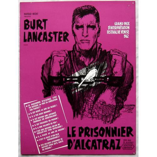 Prisonnier D' Alcatraz (Le) / Dépliant D'exploitation Original / John Frankenheimer, 1962, Burt Lancaster, Karl Malden, Thelma Ritter, Neville Brand, Edmond O' Brien