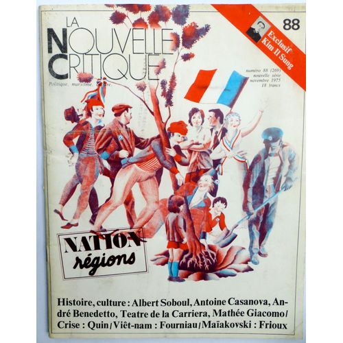 La Nouvelle Critique N° 88 Novembre 1975