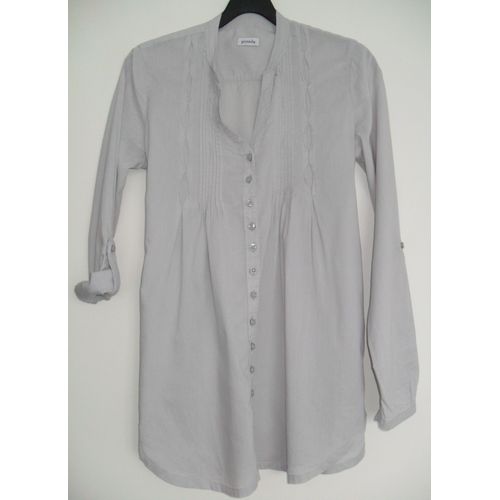 Chemise Tunique Grise À Manches Longues. Pimkie. Taille S