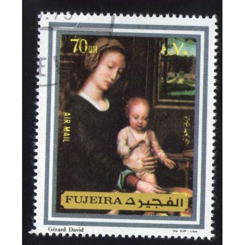 Fujeira 1972 Oblitéré Rond Used Stamp Eau Peinture Madonna Par Gérard David