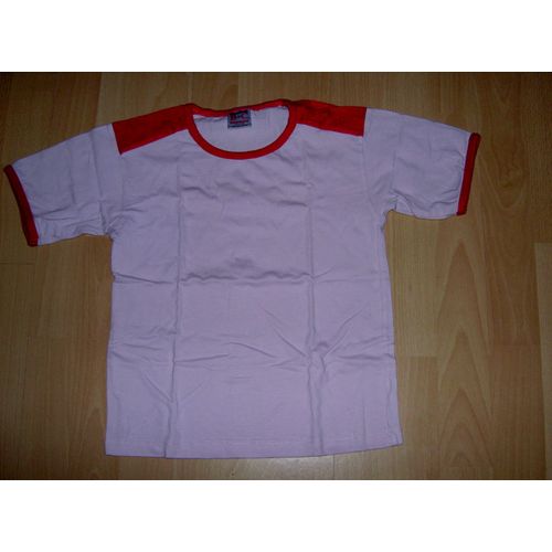 T-Shirt Tee Shirt Col Rond Manches Courtes Rose Clair Uni Avec Col Et Manches Rose Foncés B&c European Style Taille 7 Ans