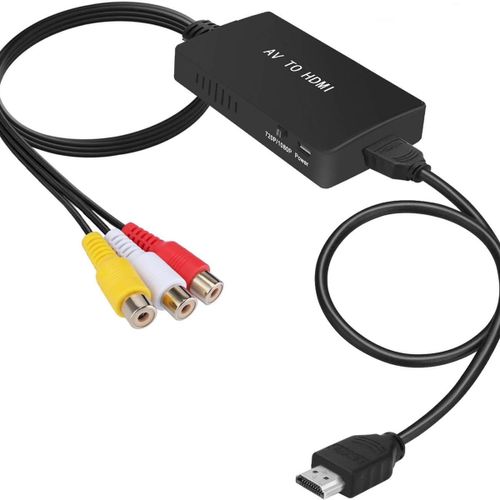 Adaptateur RCA vers HDMI, adaptateur composite vers HDMI prend en charge PAL/NTSC pour goodnice